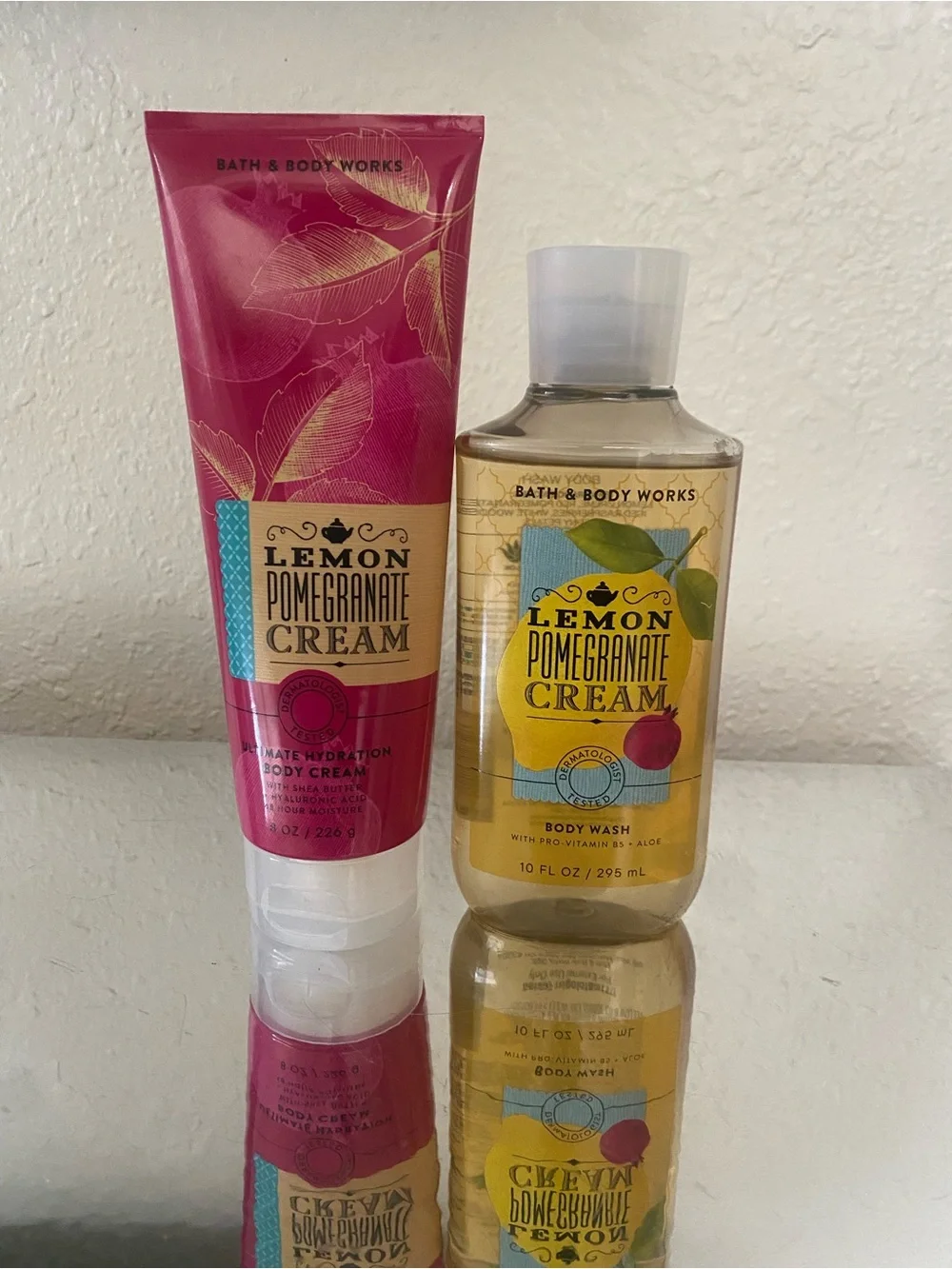 Bath & Body Works Lemon Pomegranate Cream Body Cream & Body Wash - Pink/Yellow